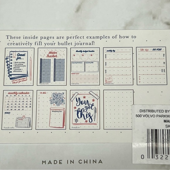 Bullet Journal Hardcover Dotted Gridded Notebook Customizable Bujo Marble Gray - Picture 16 of 17